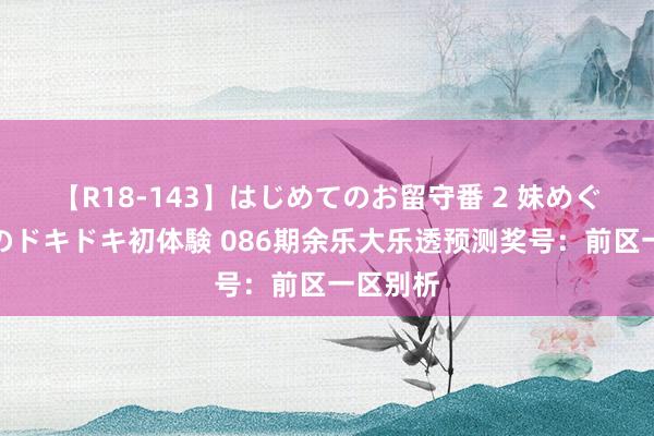 【R18-143】はじめてのお留守番 2 妹めぐちゃんのドキドキ初体験 086期余乐大乐透预测奖号：前区一区别析