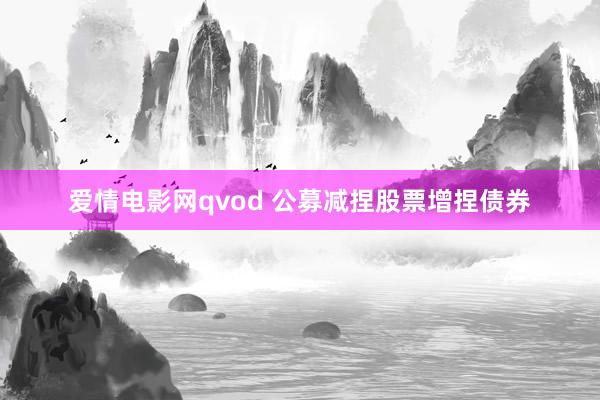 爱情电影网qvod 公募减捏股票增捏债券