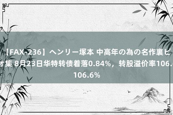 【FAX-236】ヘンリー塚本 中高年の為の名作裏ビデオ集 8月23日华特转债着落0.84%，转股溢价率106.6%