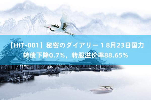 【HIT-001】秘密のダイアリー 1 8月23日国力转债下降0.7%，转股溢价率88.65%